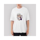 Crows Gate Re Zero Emilia And Pack Oversize Beyaz Tişört - XL