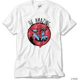 Crows Gate Spiderman Be Amazing Beyaz T-Shirt - 2XL