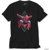 Crows Gate Spiderman Jump Siyah T-Shirt