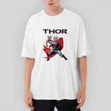 Crows Gate Thor Character Animation Oversize Siyah Tişört