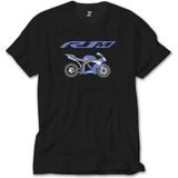 Crows Gate Yamaha R1 M Blue Siyah T-Shirt
