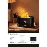 Crow'S Tech Hava Nemlendirici Alev Efektli Volkan Tasarım Ultrasonik Uçucu Aroma Yayıcı Nemlendirici 200ML - Siyah