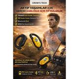 Crow'S Tech Kablosuz Bluetooth 5.4 Kulaklık, 50 Ms Gecikme, Çift Mod, Hd Mikrofon Enc/tws - Sarı