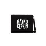 CrowsGate Hayko Cepkin Text Siyah Kanvas Postacı Çantası