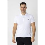 Crozwise 7150-08 Beyaz Erkek Waffle Polo Yaka Tişört