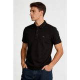 Crozwise 7152-10 Pike Kumaşlı Erkek Siyah Polo Tişört