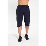 Crozwise 8036-01 Lycra Armüllü BATTAL BOY Erkek Spor Kapri LACİVERT