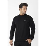 Crozwise Erkek Pamuklu Kışlık Spor Sweatshirt - Siyah