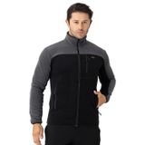 Crozwise Erkek Tam Fermuarlı Polar Sweat Siyah 6051-10