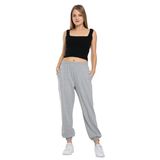 Crozwise Lastik Paça - Kadın Pamuklu Grimelanj Eşofman Altı - 2172-05 - 40