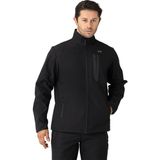 Crozwise Siyah Erkek Su Geçirmez Softshell Outdoor Mont / Ceket - 5039-10 - 2XL