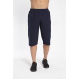 Crozwise Spor Lycra - Erkek Lacivert Likralı Spor Kapri - 8036-01 - 4XL