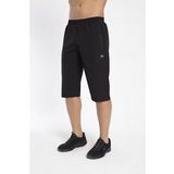 Crozwise Spor Lycra - Erkek Siyah Likralı Spor Kapri - 8036-10