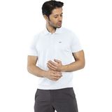 Crozwise Waffle - Erkek Beyaz Polo Yaka Spor T-Shirt - 7129-08 - 4XL