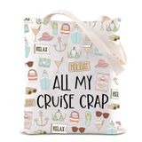 Cruise Tatil Tote Çanta All My Cruise Tote Çanta Yaz Tatil Seyahat Hediye Plaj Yaşam Hediye Aile Tatil Cruise Hediye, Cruise