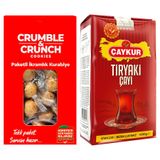 Crumble & Crunch Tarçınlı Tek Sargılı Kurabiye 500 g + Çaykur Tiryaki Dökme Çay 1000 g