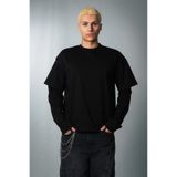 Crupt Studio Phantom Double Black Sleeve Uzun Kollu Crop Erkek Tişört