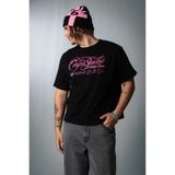 Crupt Studio Pink Pure Chaos Siyah Boxy Crop Erkek Tişört