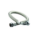Cruwa 1" 16 Bar Paslanmaz Örgülü Hidrofor Hortumu Dirsekli Flex Hortum (Rakor & Nipel) 70 cm