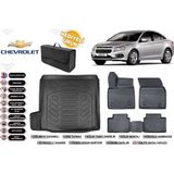 Cruze Sedan 2011 Tek Kulak 3D Bagaj Havuzu+4d Araca Özel Havuzlu Paspas Takımıı Rice - Siyah