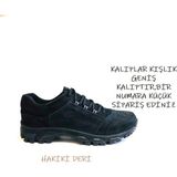 Crybrands Kaymaz Taban Erkek Trekking Dağcılık Ayakkabı Deri Siyah Malzeme