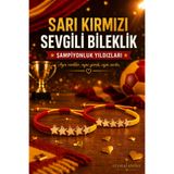 Crystal Atelier 5 Yıldız Sarı Kırmızı Sevgili Bileklik Seti Ayarlanabilir Makrome Taraftar Bileklik