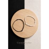 Crystal Atelier Siyah beyaz kaydırmalı kilit örgü ip taraftar bilekliği