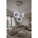 Crystal Butterfly Modern 4 Lü Sarkıt Avize - Krom