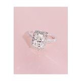 Crystal Diamond Zirconia Garanti belgeli, sertifikalı 1.75 karat baget yüzük, evlilik teklifi yüzüğü