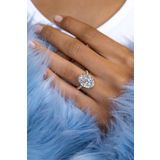 Crystal Diamond Zirconia Garantili,ışıklı Kutuda 8 Karat Oval Yüzük