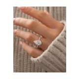 Crystal Diamond Zirconia Işıklı kutuda 3 karat damla tektaş yüzük