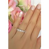 Crystal Diamond Zirconia Işıklı Kutuda 4 Carat Tamtur Yüzük