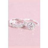 Crystal Diamond Zirconia Işıklı Kutuda Beştaş Ve Tektaş Yüzük