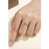 Crystal Diamond Zirconia Işıklı Kutuda Evlilik Teklifi Ve Özel Günler Için 0.75 Karat Tektaş Yüzük