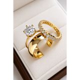 Crystal Diamond Zirconia Işıklı kutusunda, kararmayan alyans, tamtur ve tektaş yüzük