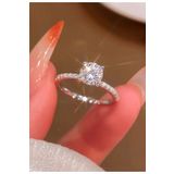 Crystal Diamond Zirconia Muhteşem parlaklıkta 1.19 karat tektaş yüzük, evlilik teklifi yüzüğü, sevgililer günü hediyesi,