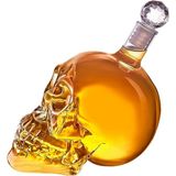 Crystal Head Kuru Kafa Cam Şişe El Yapımı Kuru Kafa Sürahi Içki Şişesi (1000 Ml)