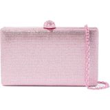 Crystal Kensington Kristal Taşlı Gece Çantası 20X12 cm - 20 x 12 cm - Pembe