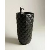 Crystal Mat Siyah Monoblok Lavabo