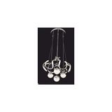 Crystal Palace LED Avize - Ledli Avize - 4lü Taşlı Sarkıt Avize - Salon Avizesi - Ledli Lamba - 50*100CM - Gri - Gümüş