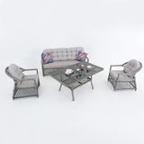 Crystal Üçlü Rattan Bahçe Oturma Grubu Rehome