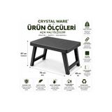Crystal Ware Büyük Pratik Plastik Katlanır Masa, PP, Piknik, Bahçe, Kamp Masası