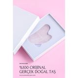 Crystalclem Pembe Kuvars Kalp Gua Sha Doğal Taş Yüz Masaj Aleti
