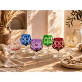 Crystalex Kristal 6’lı Renkli Kristal Kesme Kahve Yanı Su Bardağı Kadeh Seti 250ML | Kahve Yanı Su Bardağı-Y.h - 6 Adet