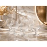 Crystalex Kristal Kesme Kahve Yanı Su Bardağı Kadeh 250ML 6 'lı Set | Kahve Yanı Su Bardağı- Su Kadehi -Dik - 001 - Beyaz - 250 ml