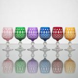 Crystalex Kristal Sterna Kadeh Cam 6'lı Karışık Renk 250ML | Kahve Yanı ve Su Bardağı-Bahar - 001-Renkli - 250 ml