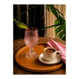 crystalex Kristal Sterna Kadeh Pembe Renk 135 ML | Kahve Yanı ve Su Kadehi -Bardak Bahar