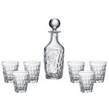 Crystalite Marble 750-290 ml Kristalin Viski Şişesi ve 6 Bardak