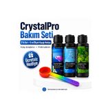 Crystalpro Akvaryum Kurulum Bakım Seti 3’lü Su Düzenleyici Bakteri Desteği Ölçü Kaşığı Hediyeli