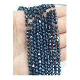CRYSTALSHOP 4mm Piramit Lacivert Kristal Boncuk (10 DİZİ)